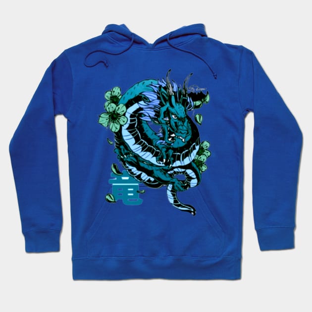 Japanese dragon Hoodie by Saber DZ